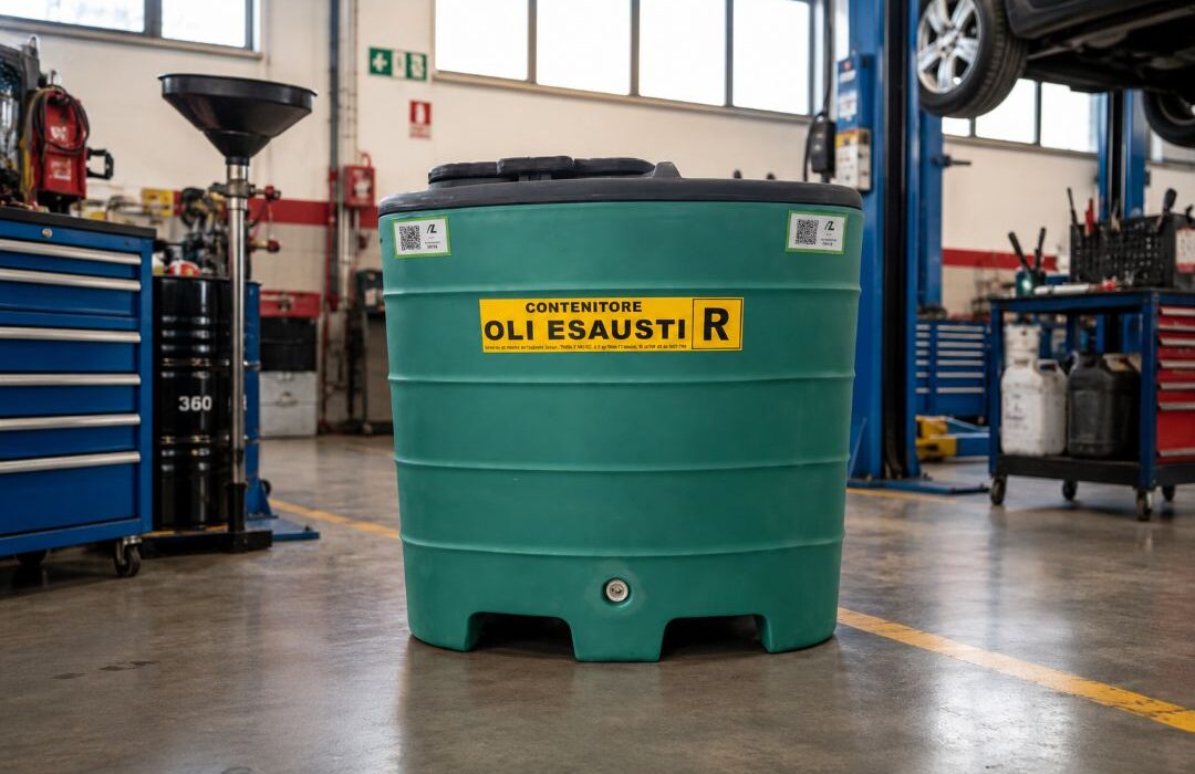 Contenitore olio esausto a doppia camera AZ SAFE per stoccaggio temporaneo in azienda