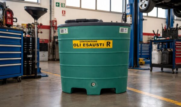 Contenitore olio esausto a doppia camera AZ SAFE per stoccaggio temporaneo in azienda